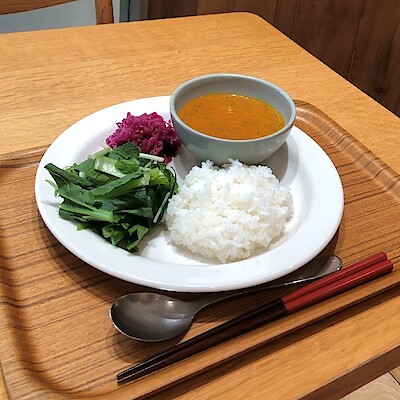 【CafeMUJIピオレ明石】 焼きいわしのインド風カレー