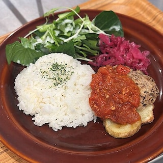 【CafeMUJIピオレ明石】 満足ハンバーグプレート