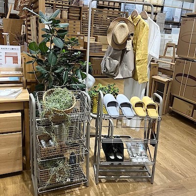 【グランツリー武蔵小杉】スチールパイプ収納ラック・ラック用バスケットセット