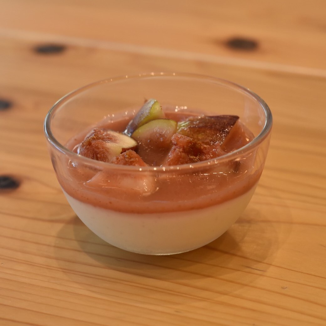 【Cafe＆MealMUJI神戸BAL】いちじくとバニラのパンナコッタ