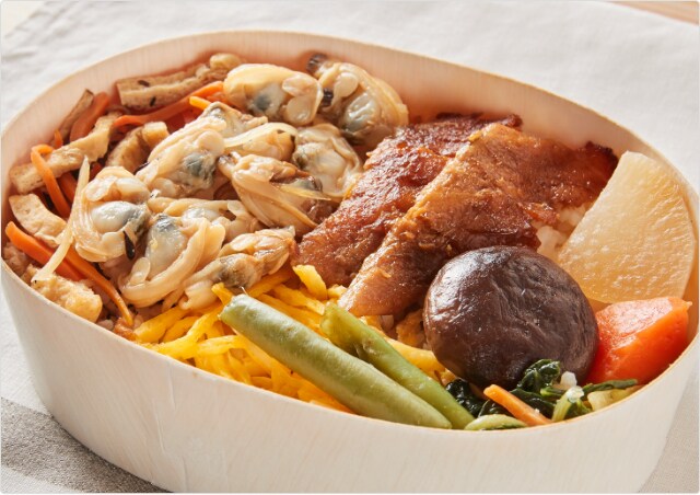 キービジュアル画像：本日の日替り弁当「深川めし」