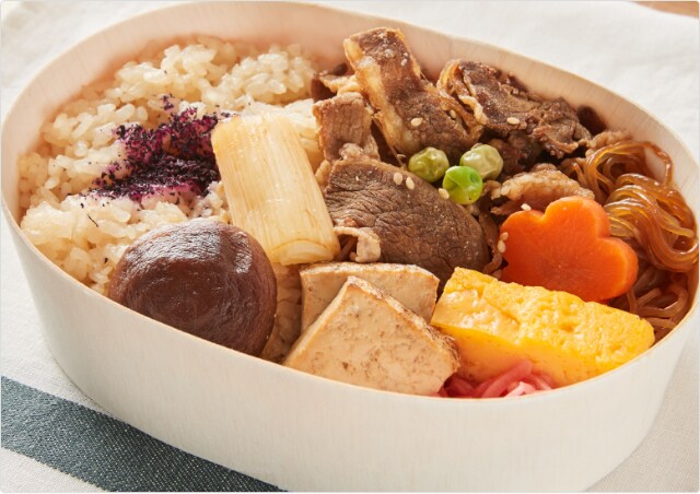 キービジュアル画像：本日の日替わり弁当「牛すき飯」