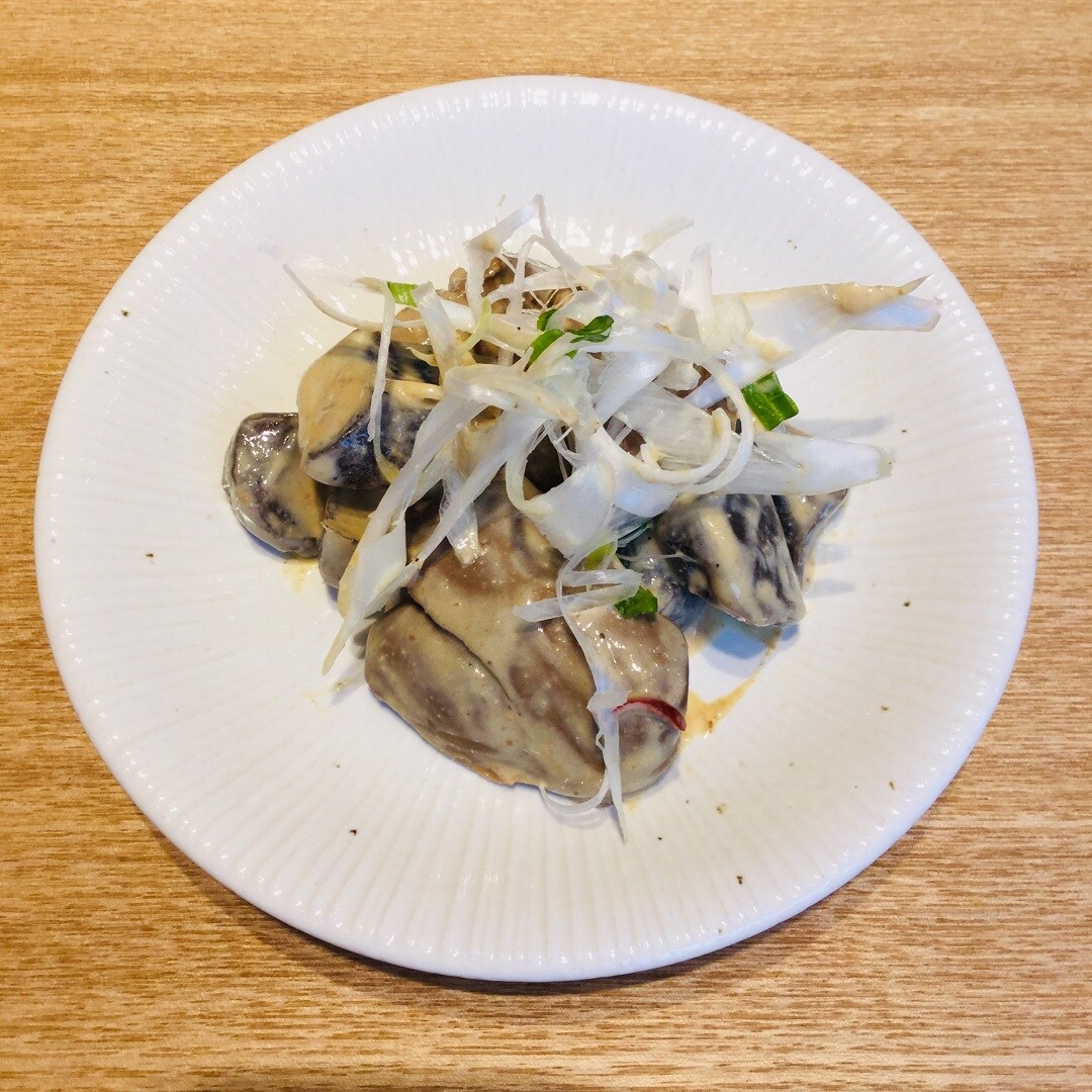 【Café&Meal MUJI日比谷】レバーとこんにゃくのからしマヨネーズ和え