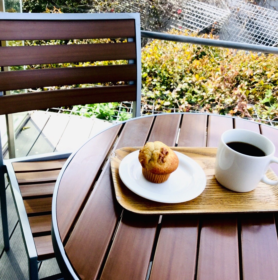マフィンとコーヒー