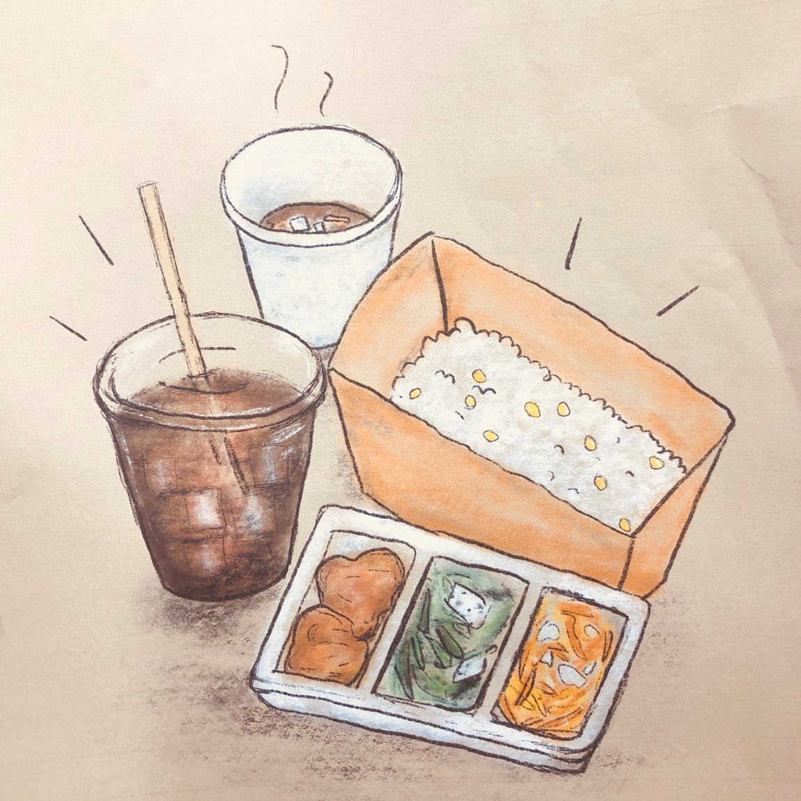 3品デリの絵