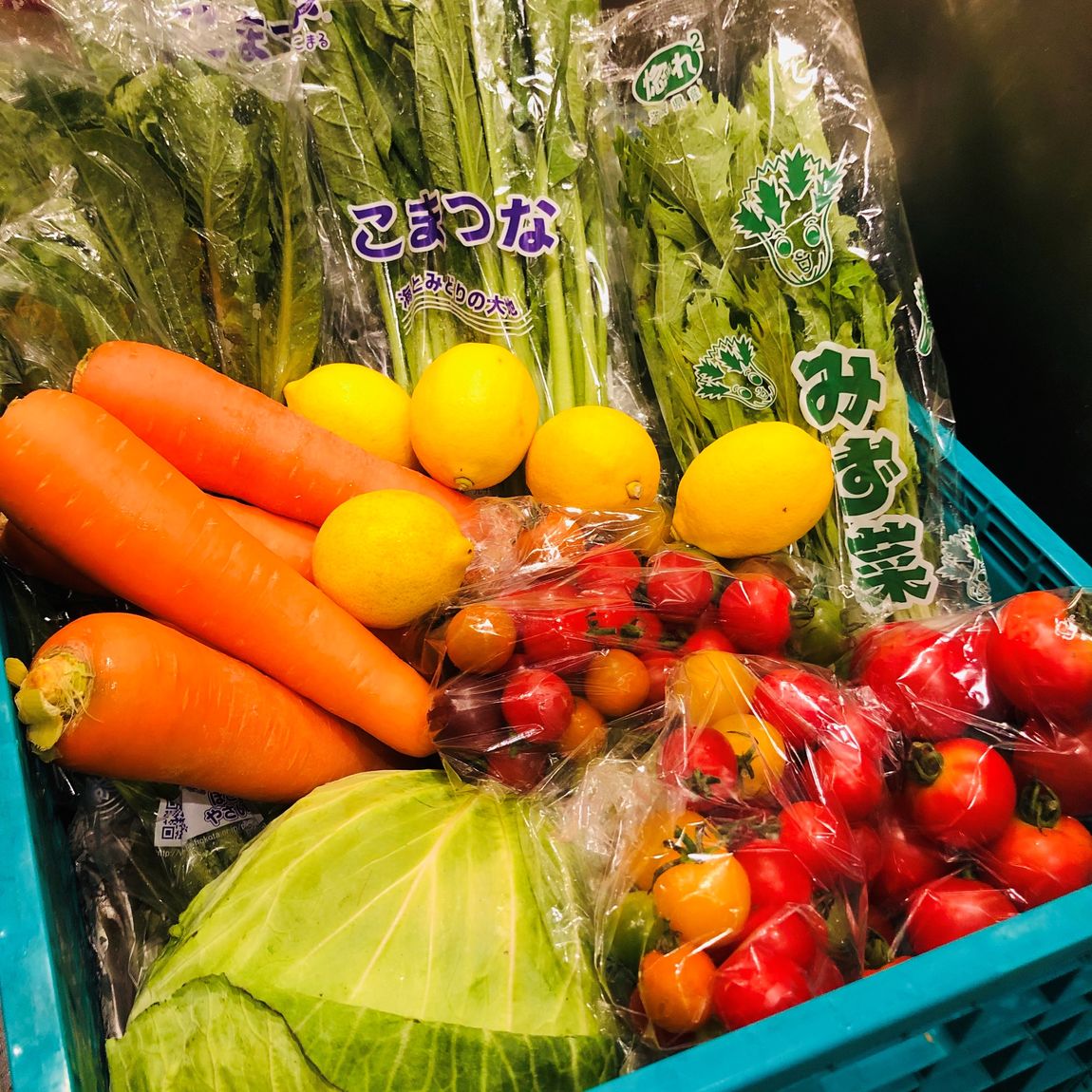 カゴに入った野菜