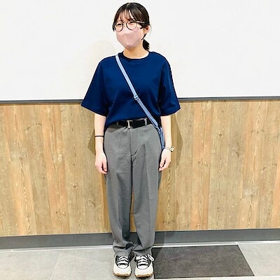 【イオンモール筑紫野】骨格別コーデ　ストレート　涼感ＵＶカットクルーネックワイド半袖Ｔシャツ