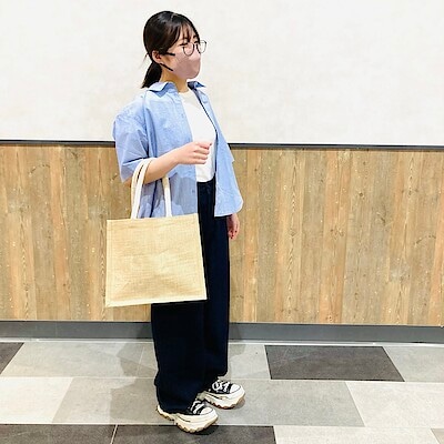 【イオンモール筑紫野】骨格別コーデ　ストレート編　涼感汗じみしにくいクルーネック半袖Ｔシャツ