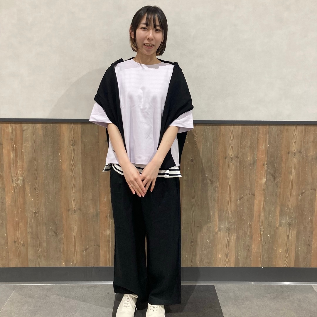 骨格別コーデ　涼感ＵＶカットクルーネックワイド半袖Ｔシャツ