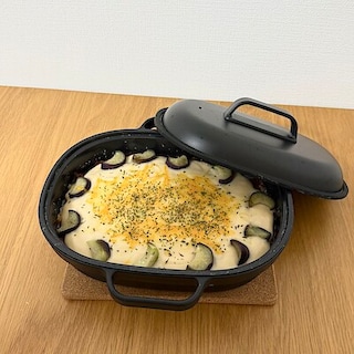 【新宿通り】レンジで焼き料理 グリルプレート ナスのミートドリア