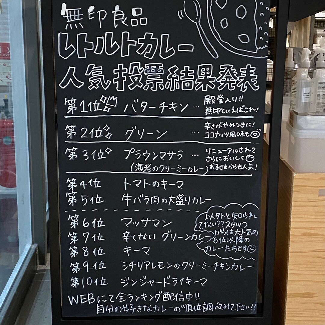 【イオンモール桑名】レトルトカレー人気投票の結果が発表されました！