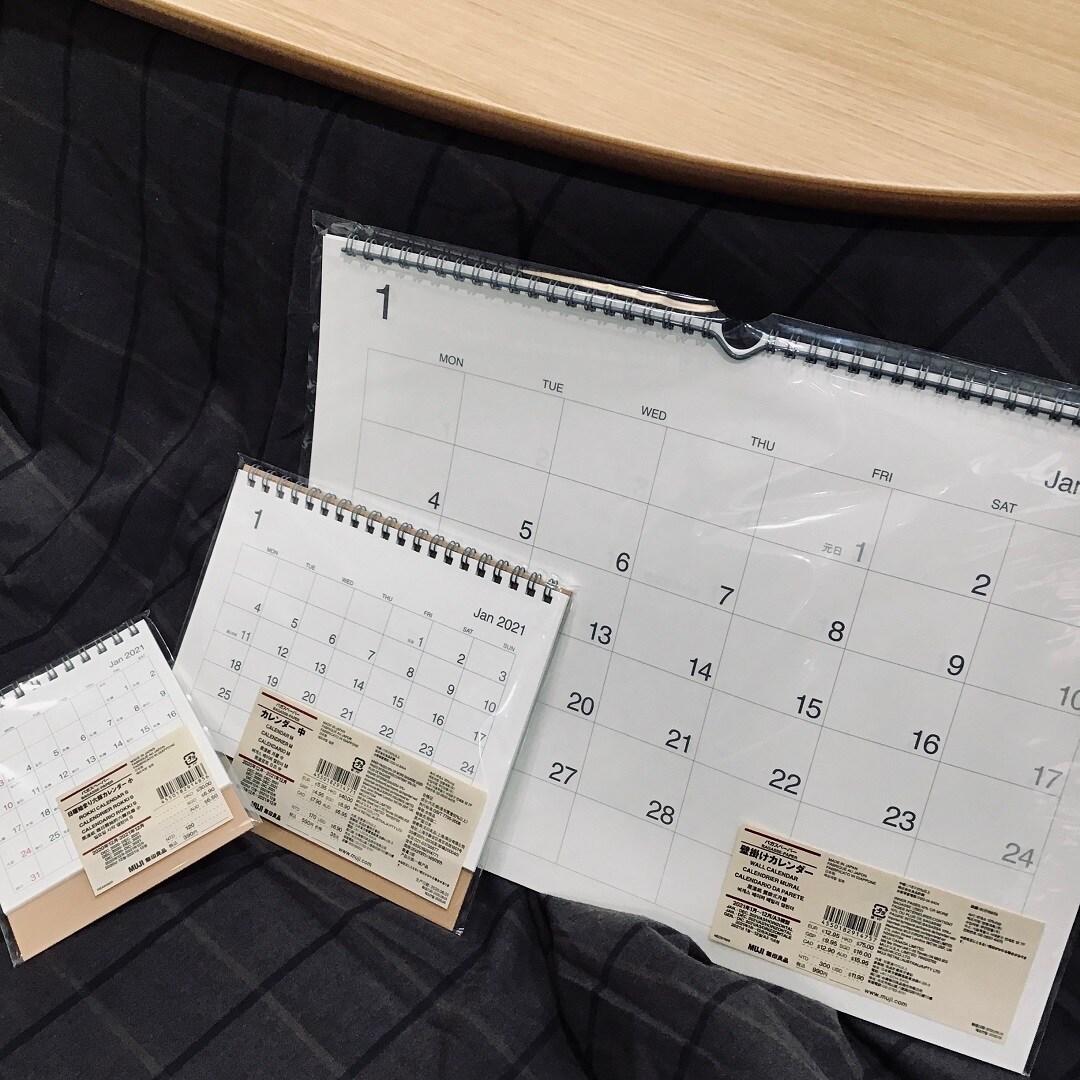 【トキハわさだタウン】無印良品のカレンダー