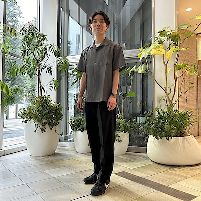 紳士 天竺編みクルーネック半袖Tシャツ（ボーダー）（OS