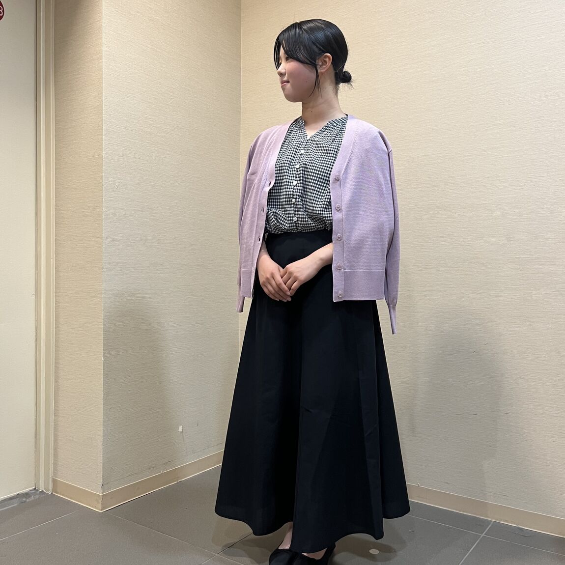 婦人　カーディガン　ピンク