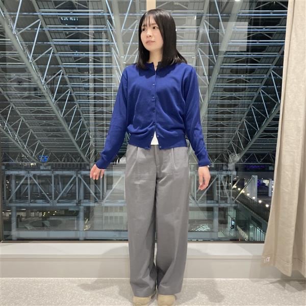 UVカット強撚コットンクルーネックカーディガン