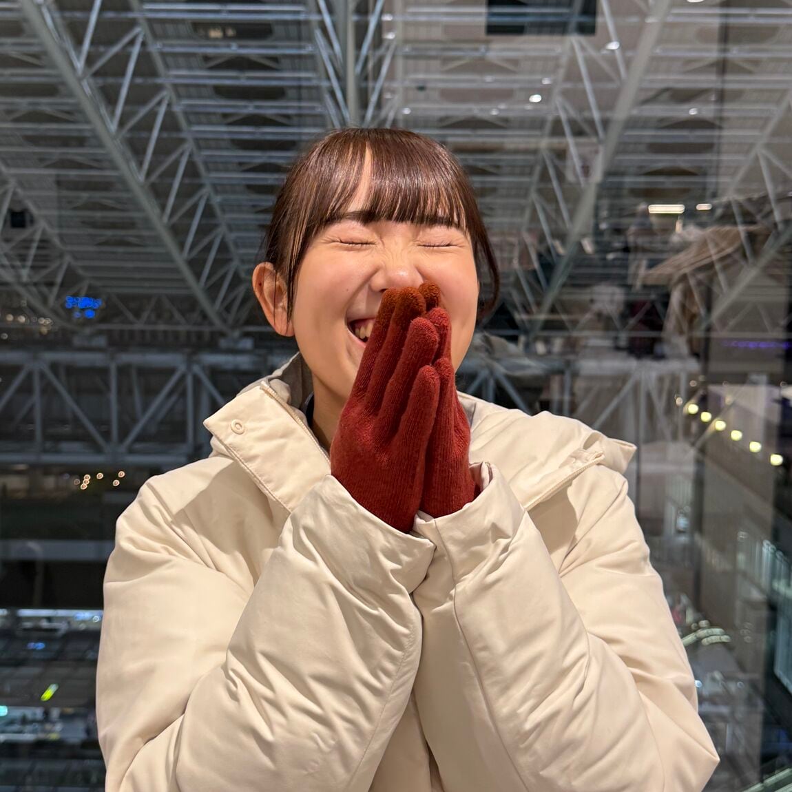 メリノウール混裏起毛タッチパネル手袋