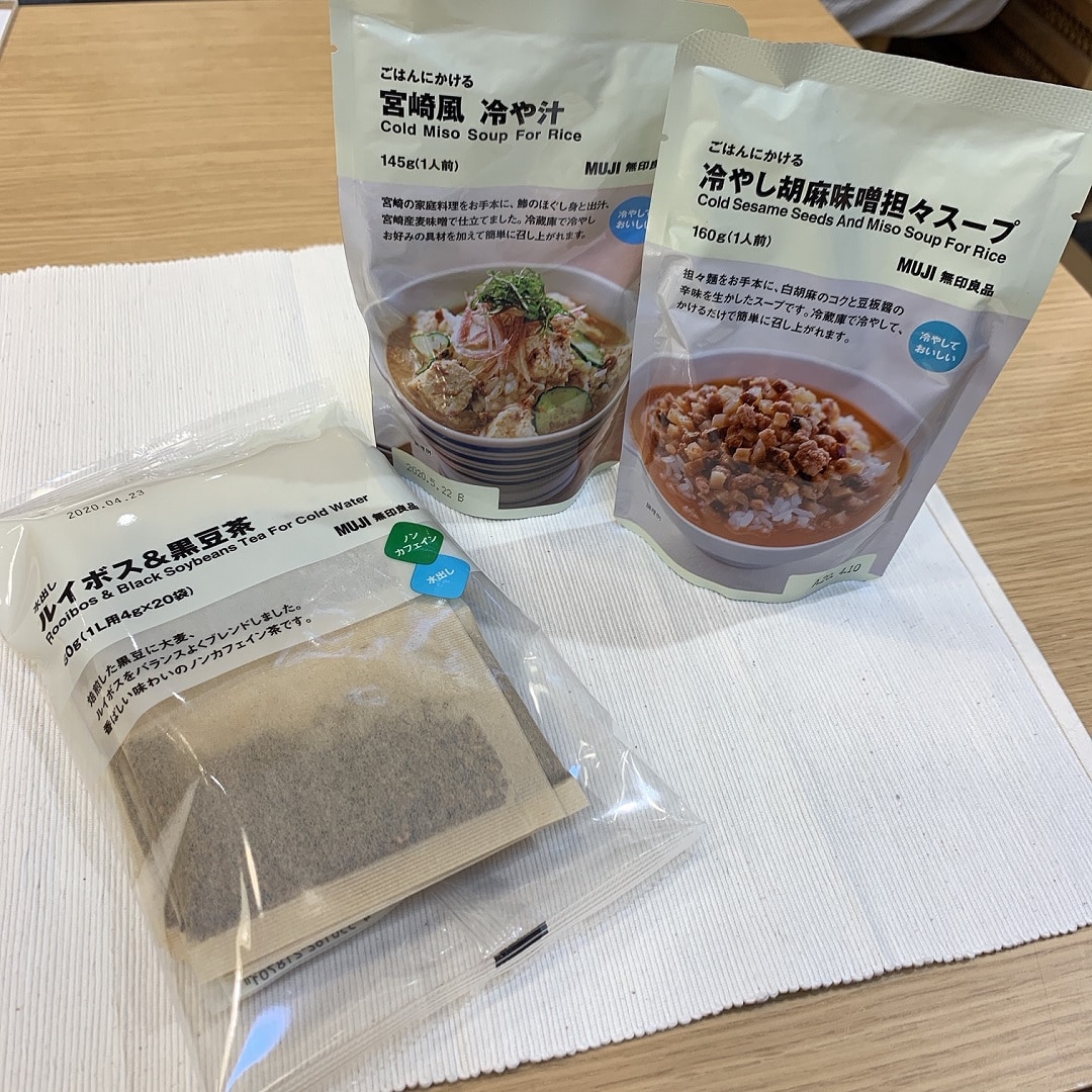 キービジュアル画像：ごはんにかける 宮崎風冷や汁・冷やし胡麻味噌坦々スープ、水出し ルイボス＆黒豆茶｜今週の試食会