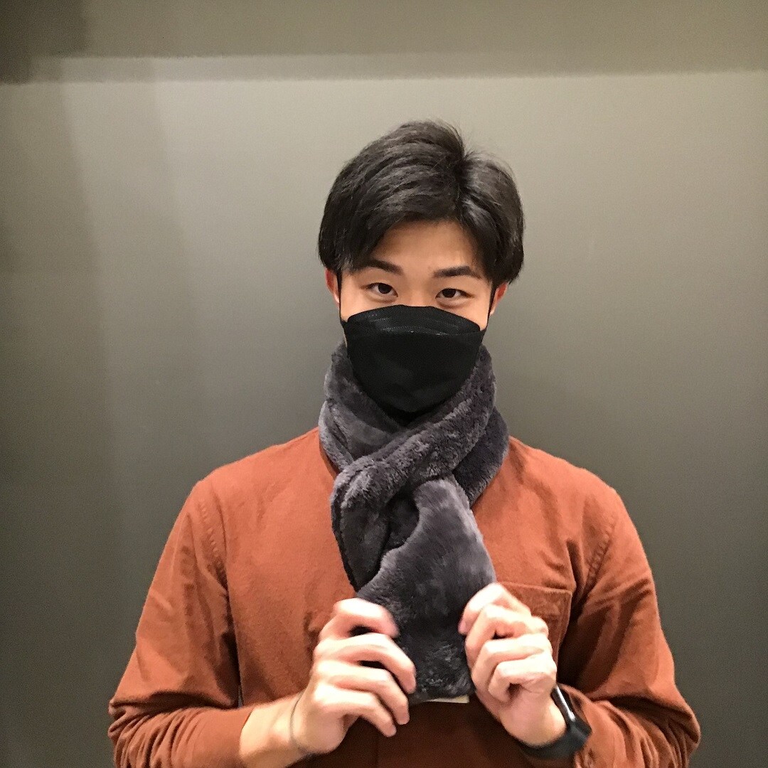 巻く毛布着用１