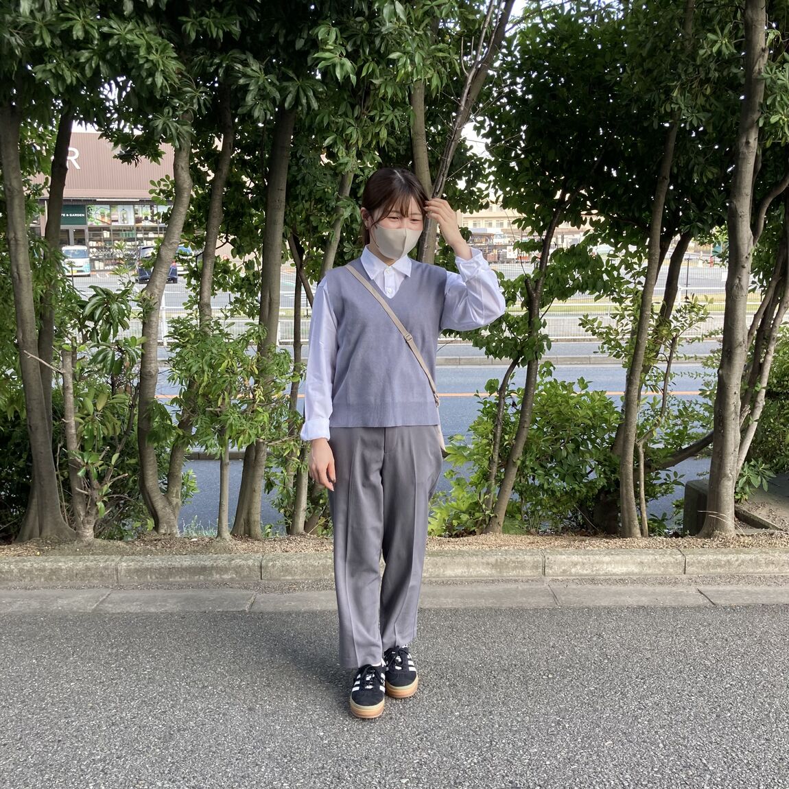 ミラノリブ編みベスト