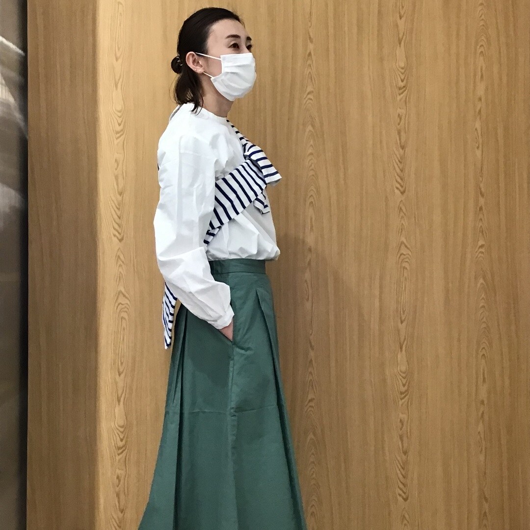 【婦人】太番手ボートネック長袖Tシャツ