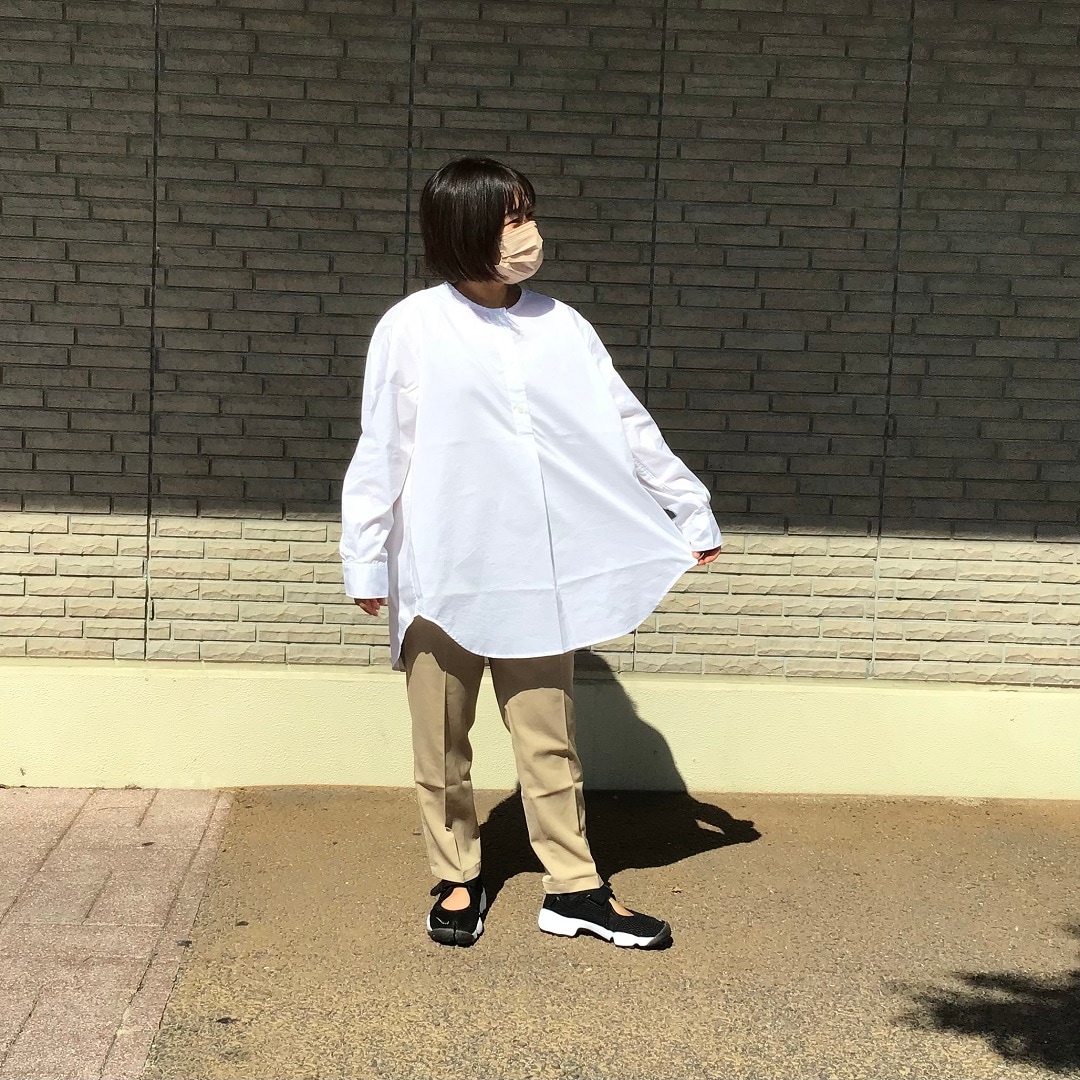 乾きやすいブロード長袖チュニック