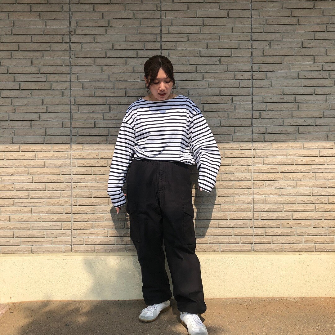 太番手ボートネックＴシャツ