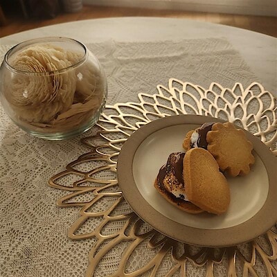 【ベイドリーム清水】アレンジレシピ  プレーンクッキー、チョコマシュマロを使ったマシュマロクッキーチョコサンド