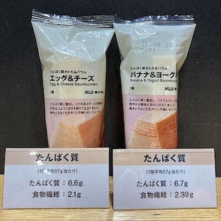 【MUJI to GO成田国際空港第1ターミナル】《新商品》栄養・成分がとれるバウム「たんぱく質がとれるバウム」