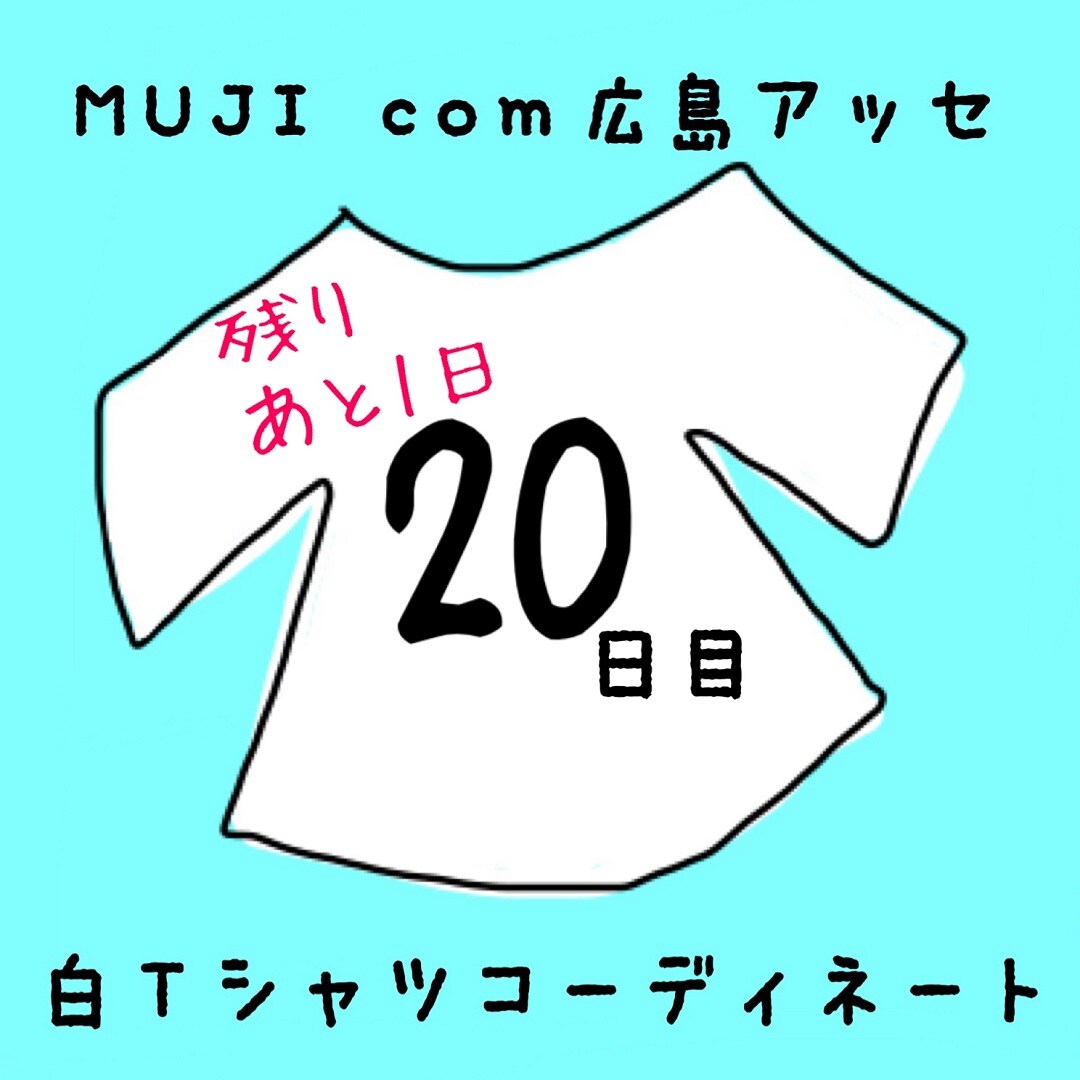 キービジュアル画像：白Ｔシャツコーディネート２０日目