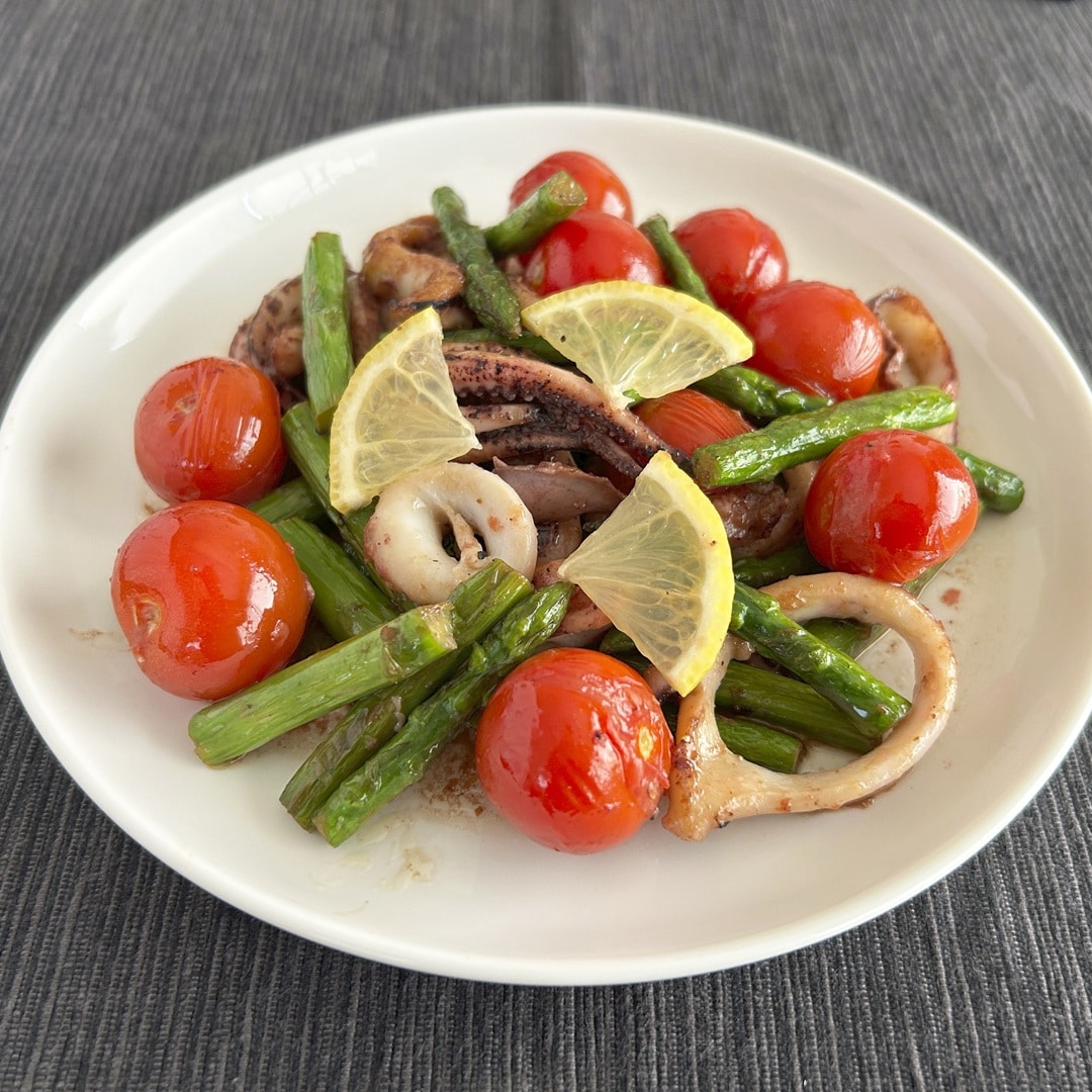 【京都山科】アスパラといかのバター醤油｜あしたのキッチンカウンター