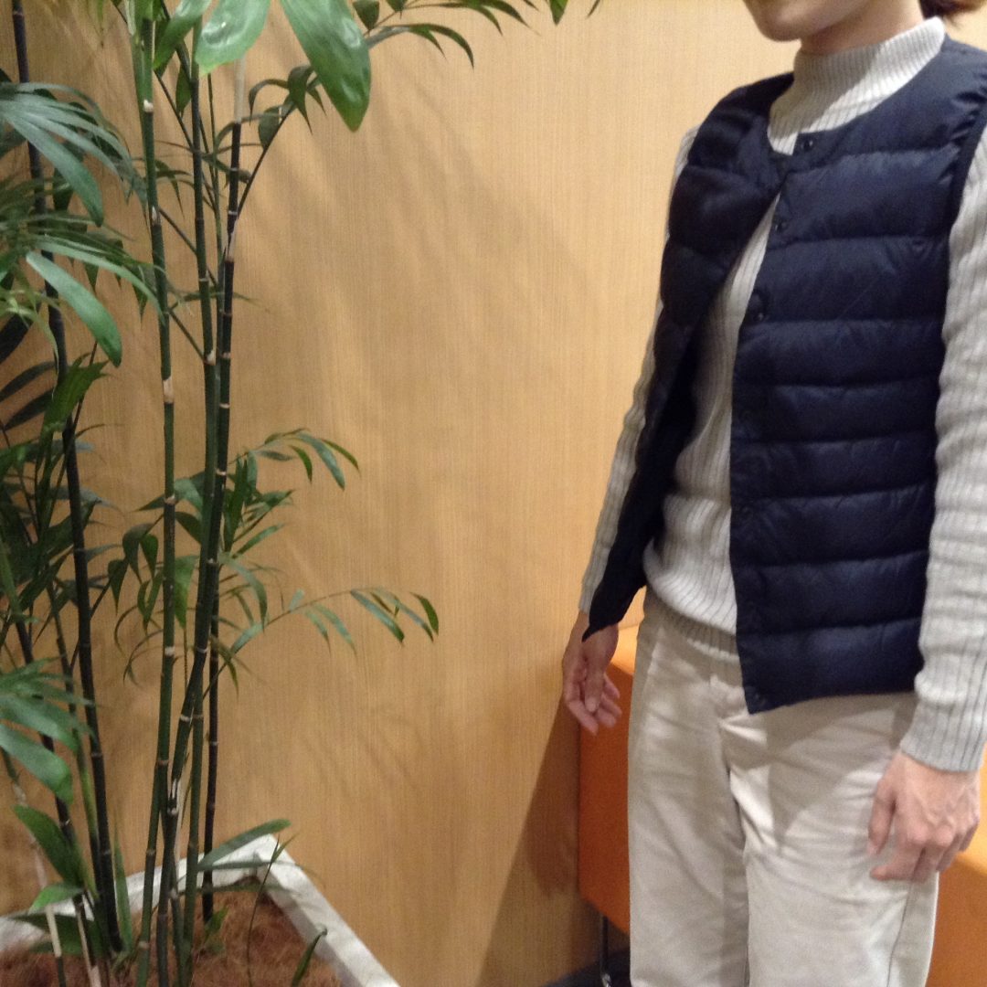 キービジュアル画像：コンパクトに畳めて機能性抜群。軽量オーストラリアダウンポケッタブルノーカラーベスト｜スタッフのおすすめ