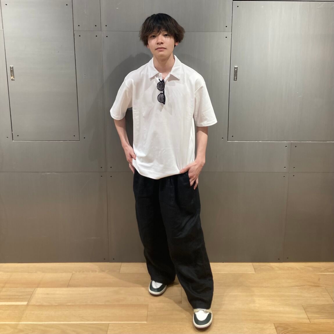 涼感五分袖ポロTシャツ