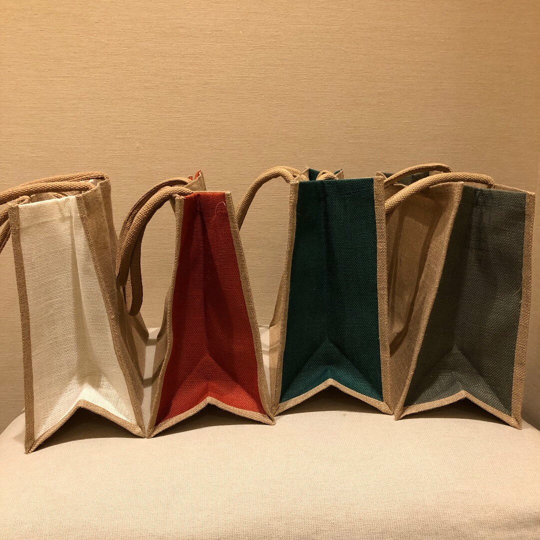 色付きジュートマイバッグ