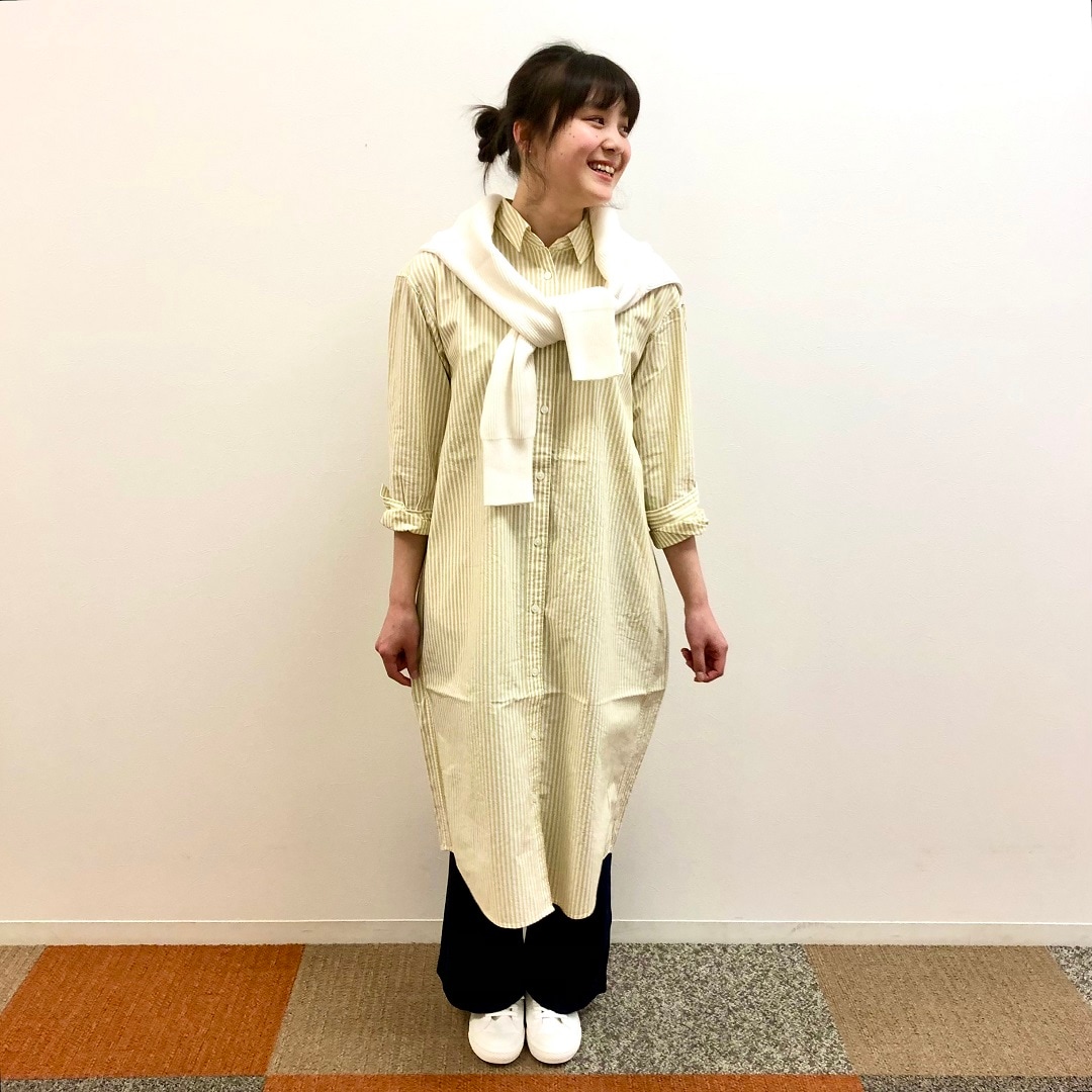 【ザ・モール仙台長町】婦人ブロードレギュラーカラー長袖ワンピース
