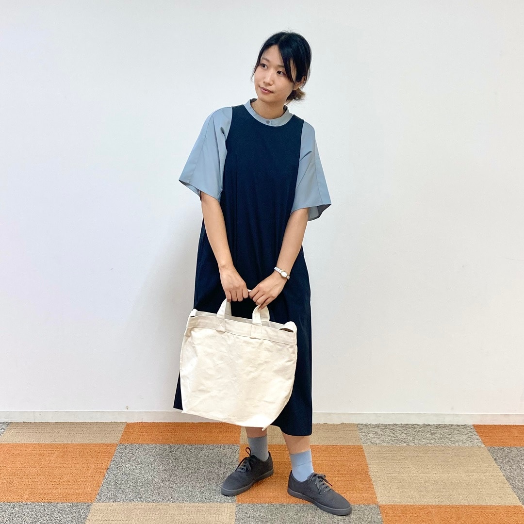 【ザ・モール仙台長町】婦人なめらかリヨセル混五分袖ブラウスのコーディネート