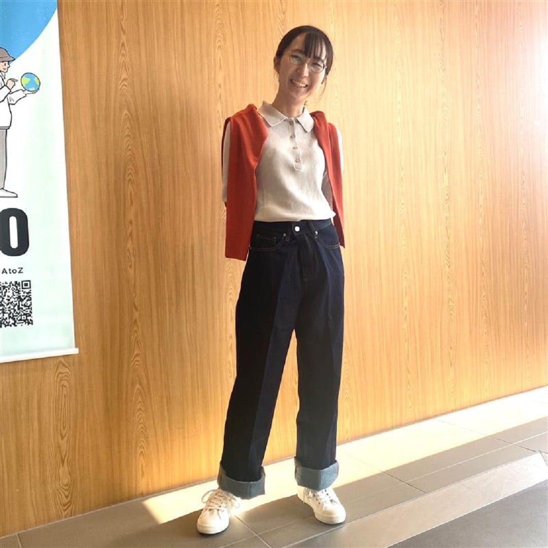 ポロセーターコーデ