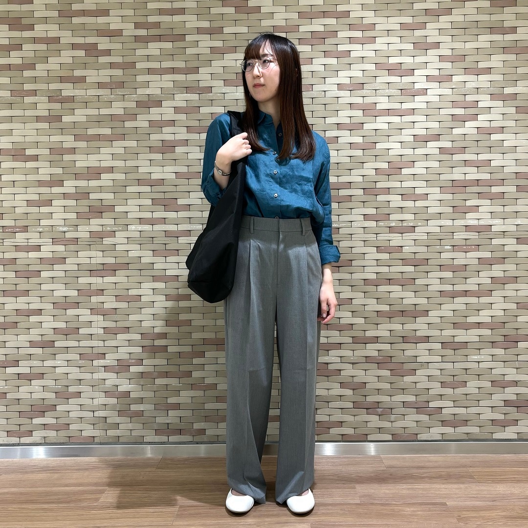 リネンシャツコーデ