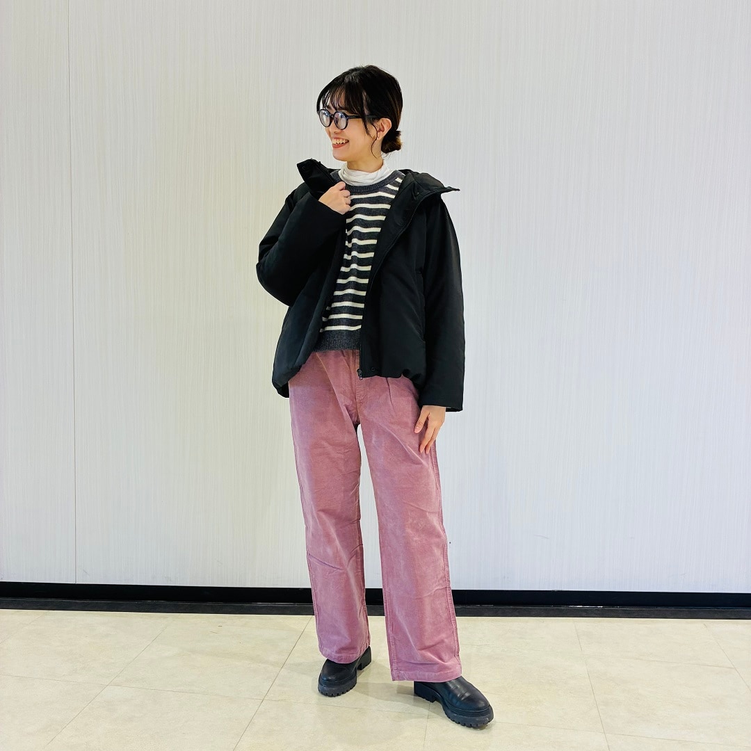 婦人ダウンジャケットコーデ