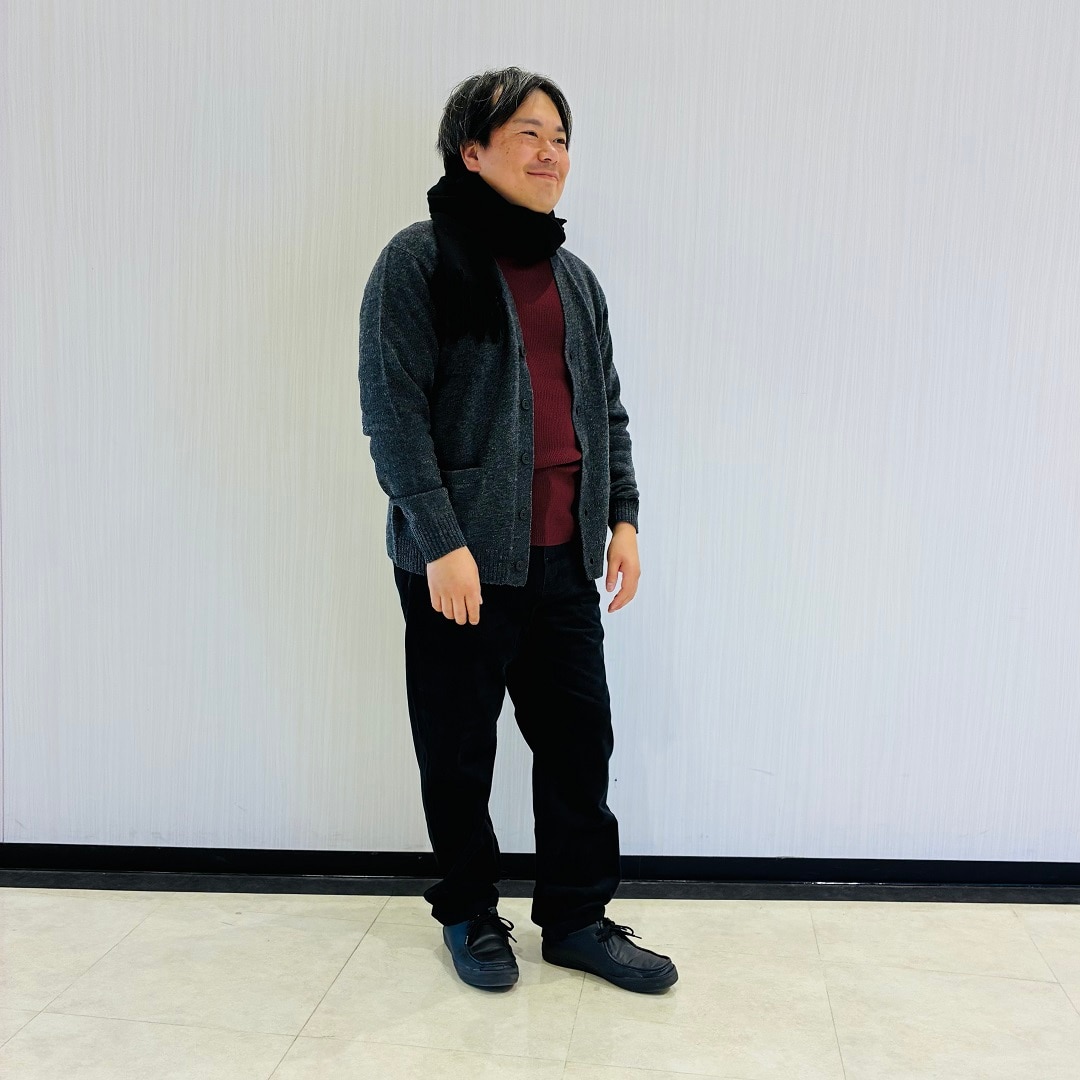 紳士　ウールカーディガンコーデ