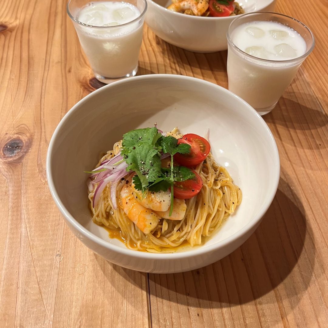 【アピタ島田】　麺にあえるシリーズ、ラッシー　レシピ