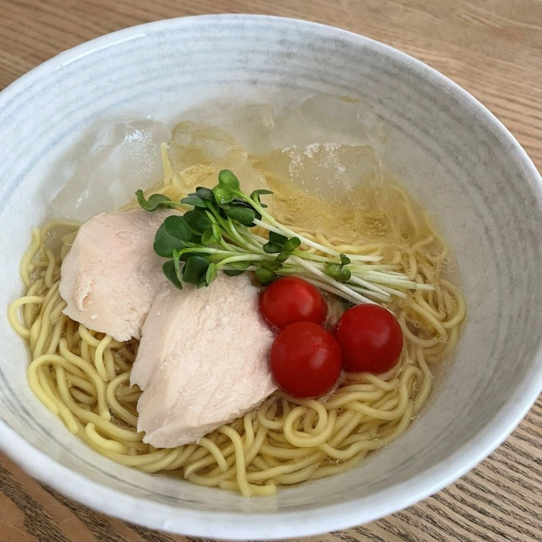 【アピタ島田】生麺を熟成乾燥させたラーメン　煮干し鶏しおのアレンジレシピ