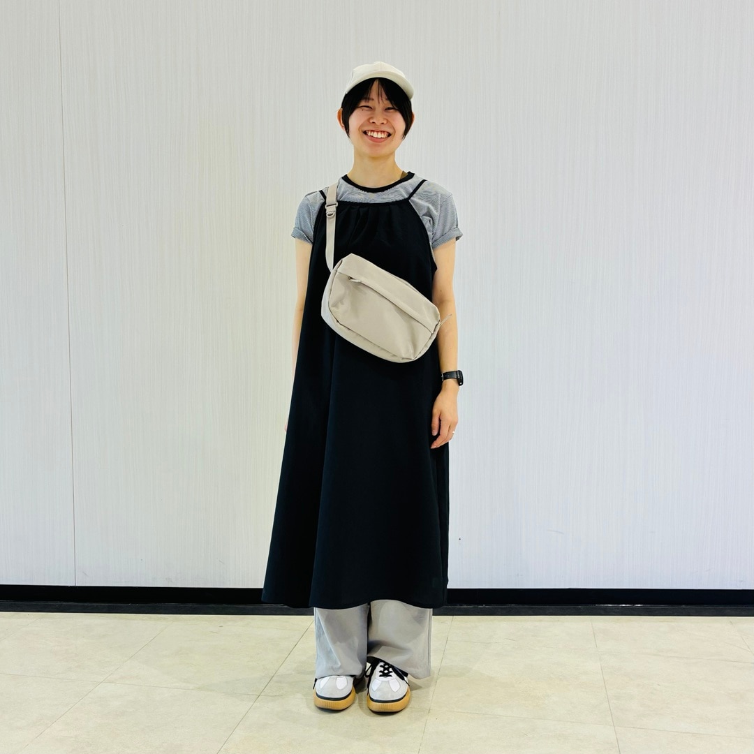婦人風を通すキャミワンピコーデ