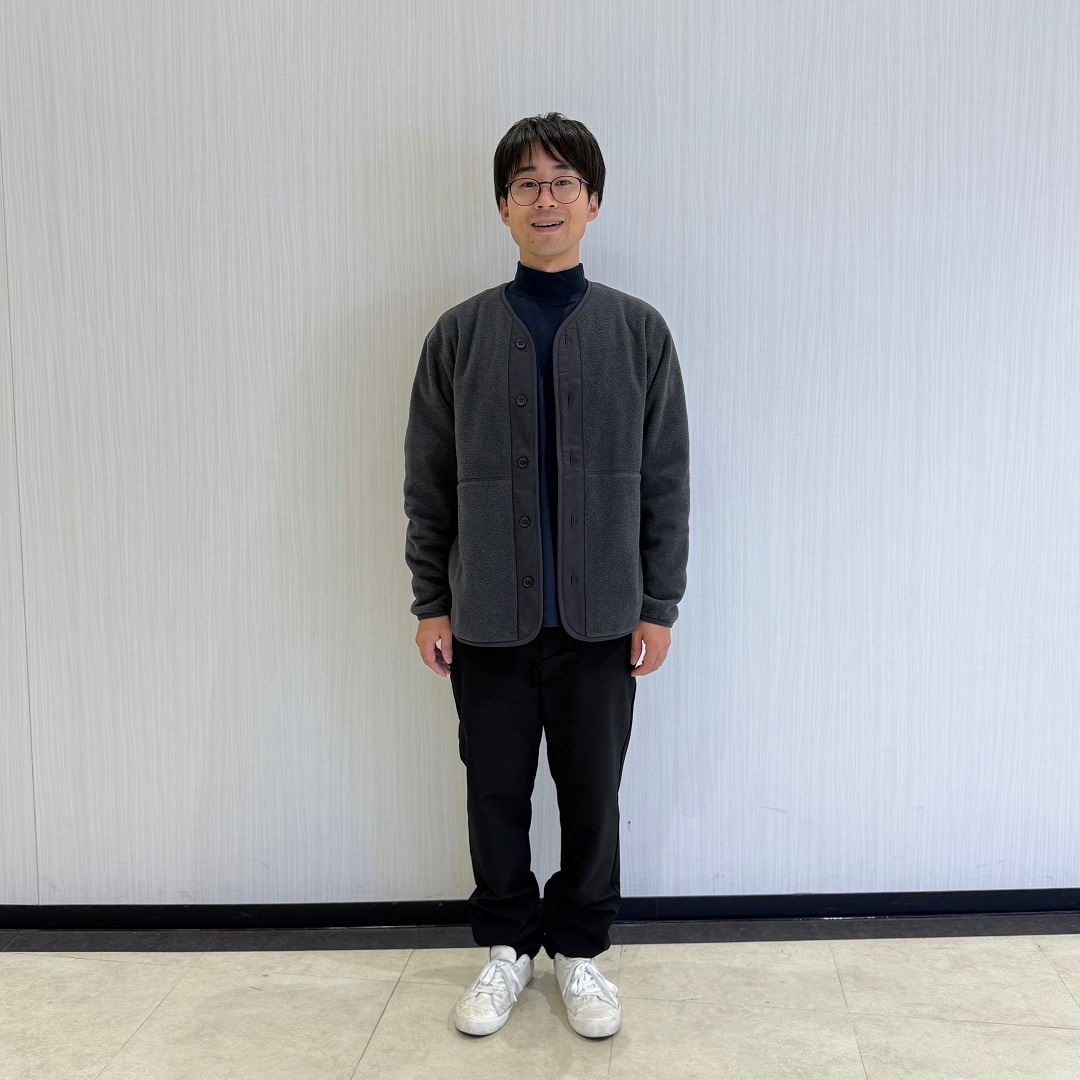 フリースカーディガンコーデ