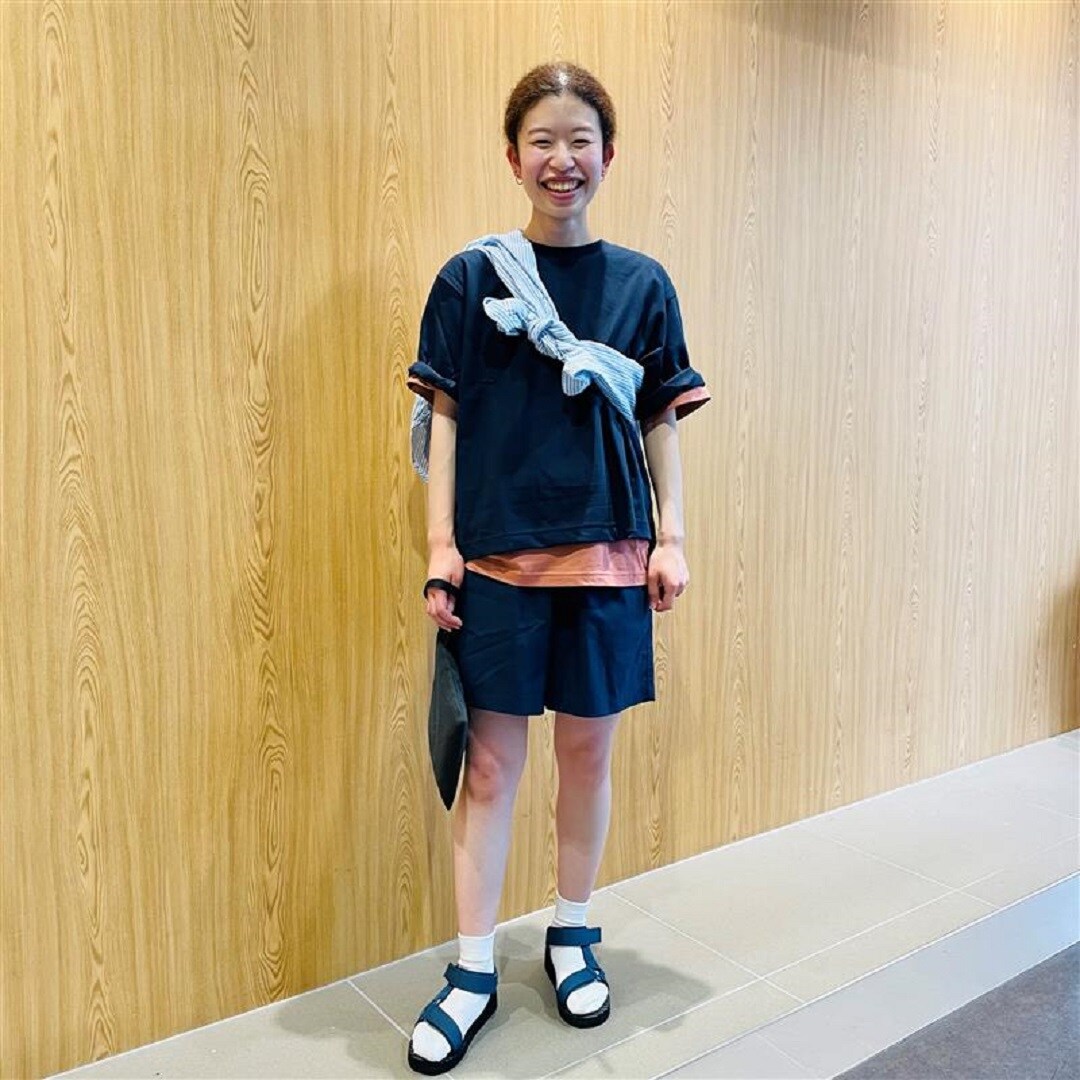 涼感T・ショートパンツコーデ