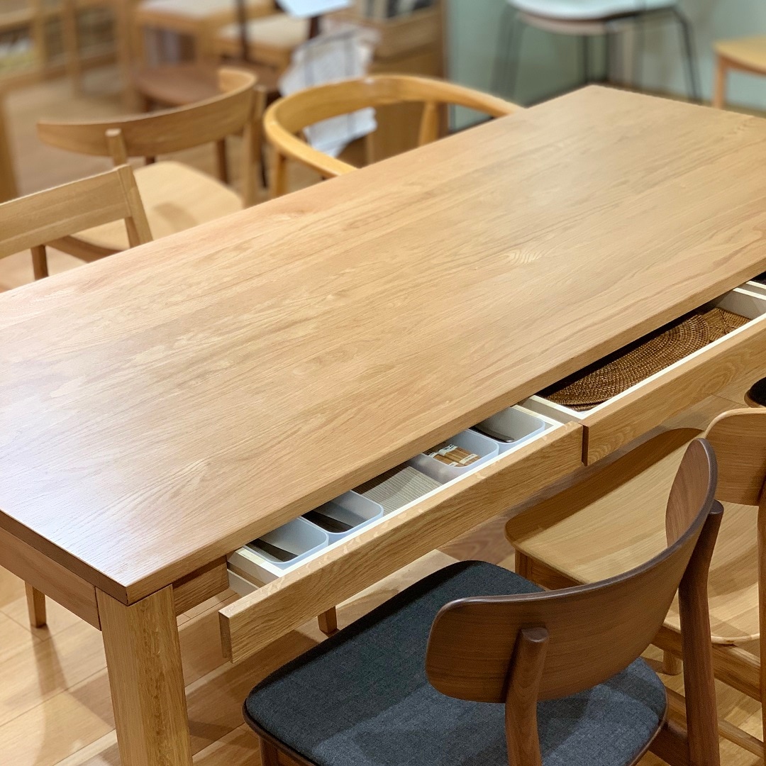 GMFH278○無印良品 / MUJI 大人しく オーク無垢材 ダイニングテーブル  