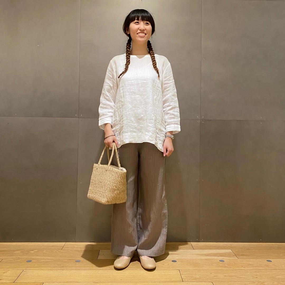 スペシャルオファ MUJI リネン 無印 麻 ワイドパンツ カジュアルパンツ