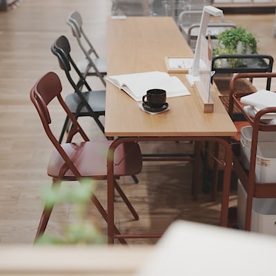 スチールパイプ折りたたみチェア板座 | 無印良品