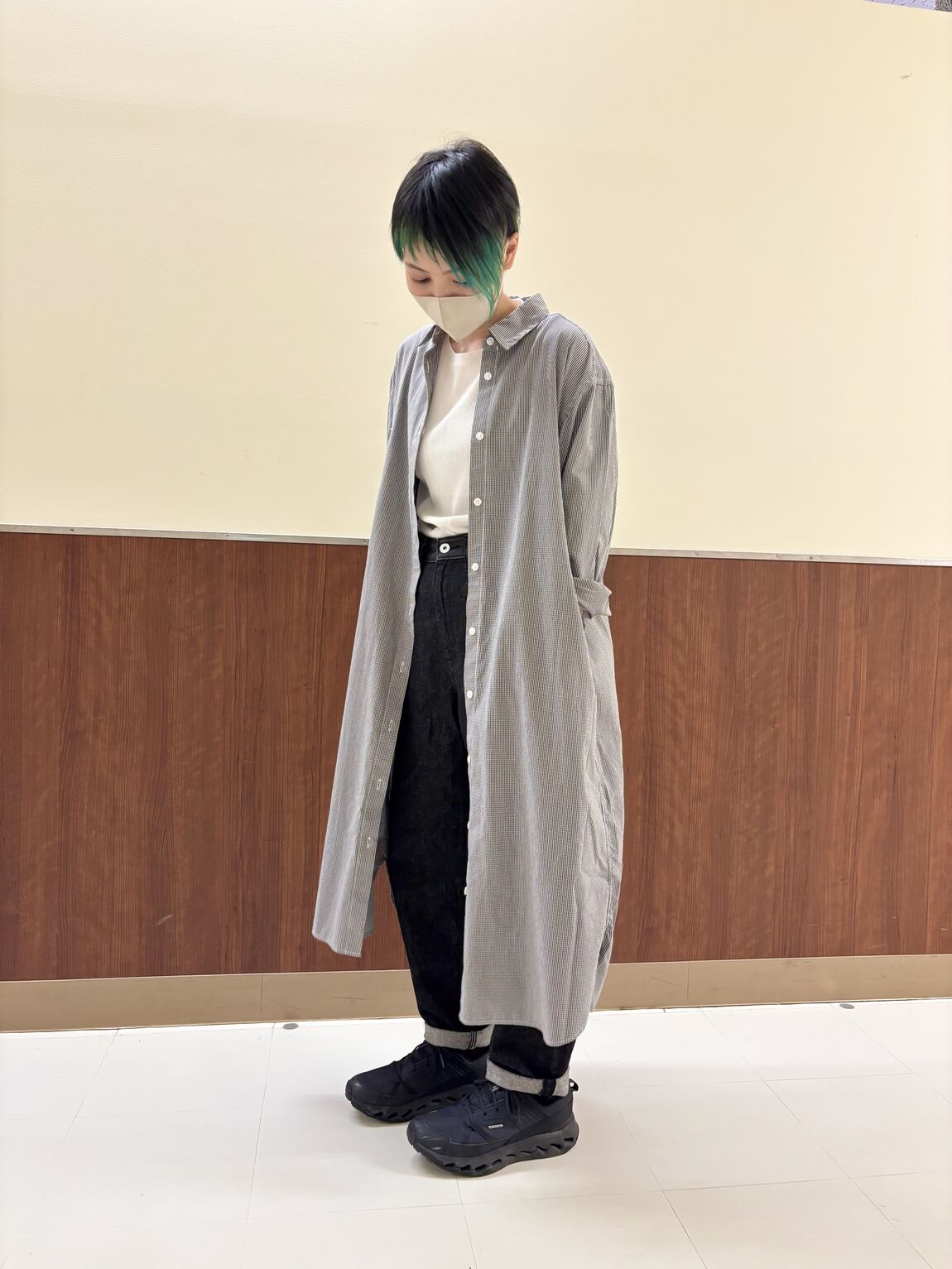 シャツワンピ
