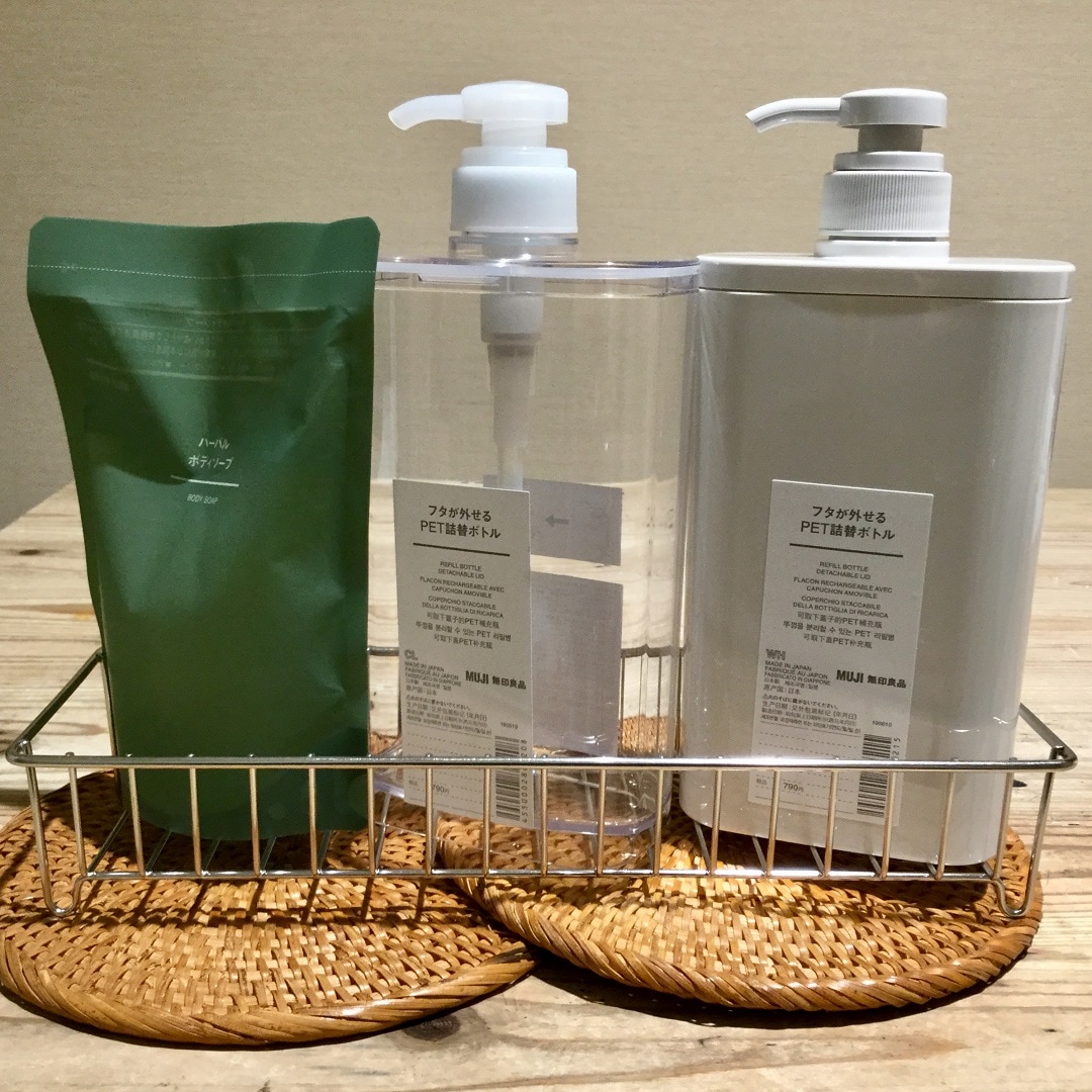 キービジュアル画像：フタが外せるＰＥＴ詰替ボトル｜The best of MUJI