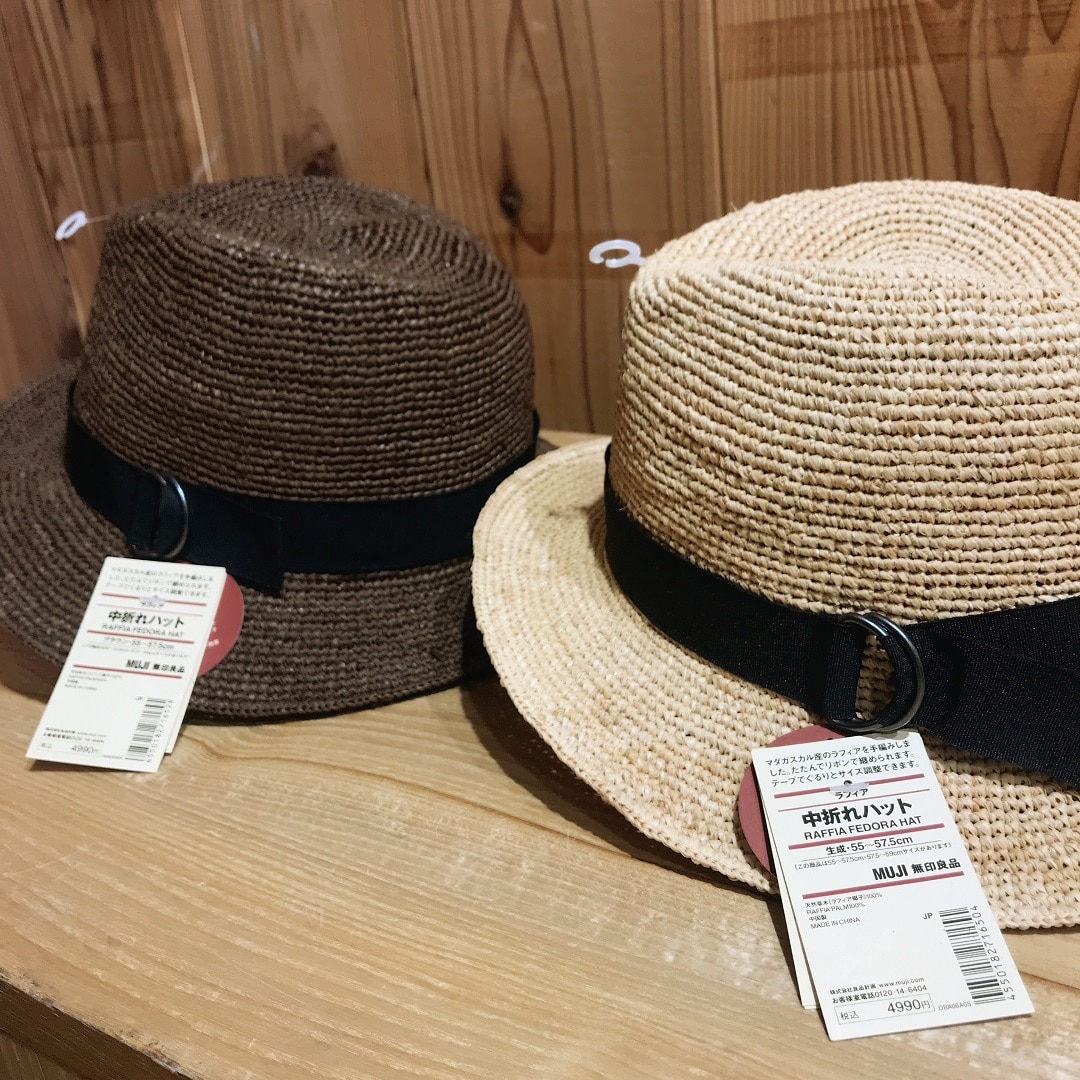 ラフィア中折れハットのご紹介